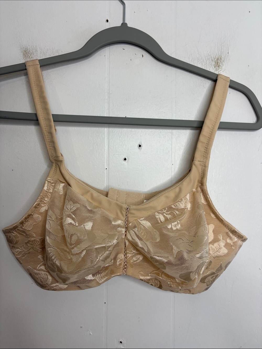 Wacoal Bra Womens 38C Awareness Full Figure Lace Seamless Wire Sand Beige